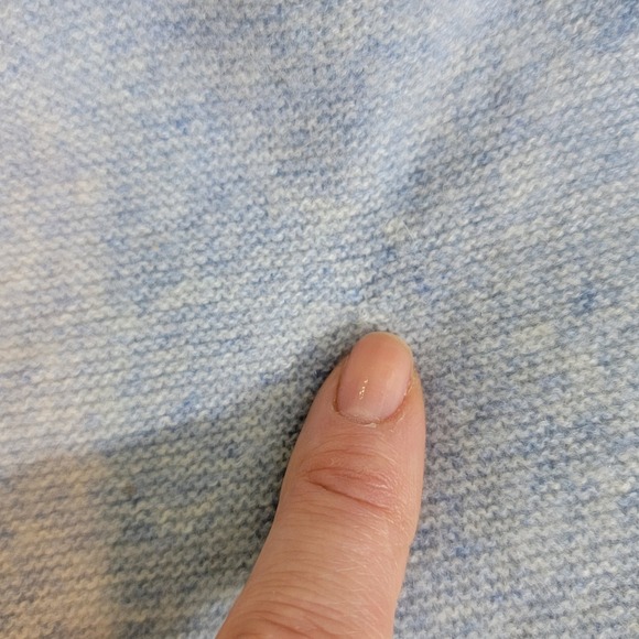 L.L. Bean Blue 100% Recycled Cashmere Turtleneck Sweater Tunic Oversize M READ - Picture 10 of 16